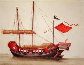 Embarque de un velero, Periodo Qianlong (1736-96)